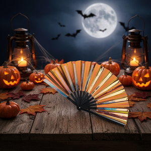 พัดลมไม้ไผ่พับได้ดีไซน์สุดคมสำหรับงานเต้นรำของขวัญแต่งงานแบบพกพาและธุรกิจสำหรับงานเทศกาลของตกแต่งบ้าน - Product Image 1