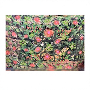 Colcha Floral Kantha Suzani, Cubrecama Bordado a Mano, Tradicional Multicolor, No Tejido, 100% Algodón Transpirable - Product Image 4