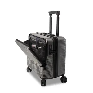 New Front Open Design Hard Shell Luggage Travel Bags With Laptop Compartment Trolley Suitcase Carry On Luggage