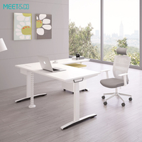 Bureau debout électrique à double moteur de qualité commerciale, réglable en hauteur, mobilier de bureau exécutif