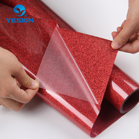 Fábrica al por mayor Corea calidad brillo hojas de vinilo rollos Vinil Textil brillo HTV Transferencia de Calor vinilo para ropa camiseta