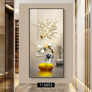 Home Decor Modern Framed Wall Art <span class=keywords><strong>3D</strong></span> Deer Painting Animal illuminato Led Artwork - Product Image 4