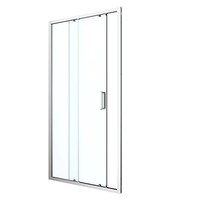 Fournisseur direct d'usine, porte de douche coulissante en acier inoxydable poli, certifiée CE/GS/WATER, cadre étanche, verre sécurisé de 6 à 8 mm d'épaisseur