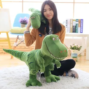 Mainan boneka dinosaurus kartun Tyrannosaurus, mainan boneka dinosaurus anak laki-laki