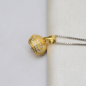 Wenchi S925 Argent Accessoires de Bijoux DIY pour Femmes, Grand Pendentif Chapeau Baotou avec Incrustation de Perles 14-16, Modèle de Plateau Vide 726 14121 - Product Image 4