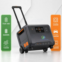 Station d'alimentation portable F3600 3600W 3600Wh avec batterie LiFePO4, onde sinusoïdale pure, MPPT, charge EV, entrée solaire pour maison, camping-car et camping
