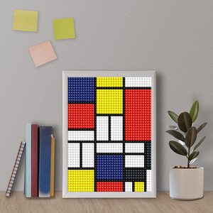 Mini <span class=keywords><strong>Peinture</strong></span> Diamantée 9 Pièces – Ensemble Bleu Rouge Jaune Géométrique – <span class=keywords><strong>Peinture</strong></span> Diamantée Faite Main DIY – Ornements de Bureau – Décoration Maison MP001 - Product Image 3