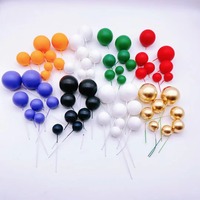 Boules en Mousse Colorées Mat pour Joyeux Noël, Décoration de Gâteau, Fournisseur d'Usine, 32 Pièces