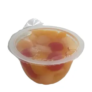 Cuencos de frutas en cubitos Mix Cocktail 4oz Mini Sweet Jelly Fruit Cup In Cup
