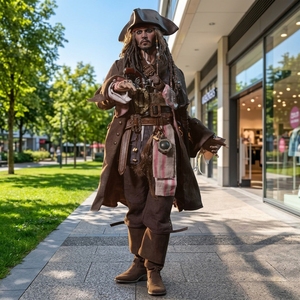 Statues de pirates des Caraïbes en résine et fibre de verre, taille réelle, 30 kg, pour intérieur/extérieur, objets de collection - Product Image 6