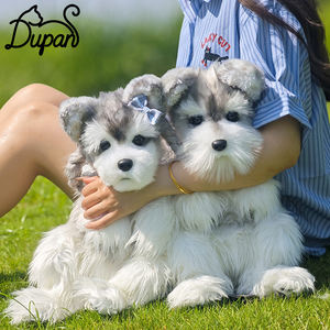 DUPAN Schnauzer Havuç Şeklinde Önlükli Atkı Simülasyon Hayvan Oyuncak Bebek Peluş Sırt Çantaları Stres Giderici Hayvan Arkadaş Köpek Bebek Sırt Çantası - Product Image 2