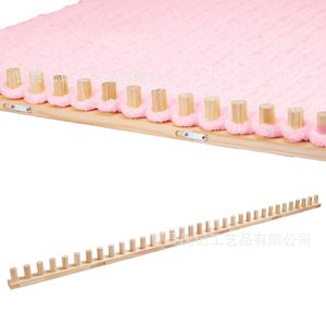 Wooden Yarn Knitting Frame Diy Knitting <b>Shelf</b> <b>Pine</b> Material Oval Shape Convenient For Towel Tapestry Scarf Making - Product Image 1