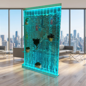 Custom Made Modern Printed Durable Multifunctional SPA Indoor Waterfall LED Wall Decorative Plastic Water Bubble Bar <b>Screen</b> - Product Image 1