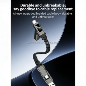 Cable de Datos Portátil de Cobre Puro para Llavero, Carga Súper Rápida, Revestimiento de PVC, 0.2m de Longitud, Compatibilidad USB, Funcionalidad Cuatro en Uno - Product Image 6