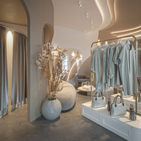 Meuble de présentation pour magasin de chaussures, vitrine sur mesure pour sacs de luxe pour femmes, présentoir de magasin, armoire de décoration et de rénovation pour magasin