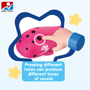 Flûte musicale en forme d'animaux marins de dessin animé, petit instrument musical avec sons de baleines, de hippocampes, de salamandres géantes, sifflets, jouet - Product Image 3