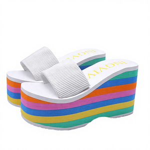 Pantuflas de Espuma con Tacón de Cuña y Punta Puntiaguda con Estampado de Lunares para Mujer, Tallas 34-39, con Suela de Goma, Tendencia de Moda Evergreen - Product Image 3