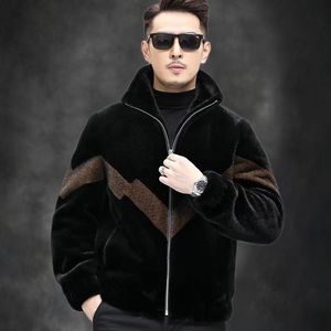 Nuova <span class=keywords><strong>pelliccia</strong></span> personalizzata integrata lungo visone giacca Varsity giacca da <span class=keywords><strong>uomo</strong></span> in <span class=keywords><strong>pelliccia</strong></span> sintetica da <span class=keywords><strong>uomo</strong></span> - Product Image 5