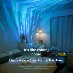 Othc e12b cắm trong cho màu xanh --- răng loa với bầu trời đầy sao đèn chiếu đèn phía Bắc nước gợn môi trường xung quanh ánh sáng ban đêm - Product Image 5