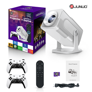 JUNUO Mejor Calidad <span class=keywords><strong>Gamer</strong></span> Projecteur con Controlador de Juego Soporte 4K <span class=keywords><strong>Proyector</strong></span> Portátil 1080 Juego 450 Lúmenes <span class=keywords><strong>Proyector</strong></span> Inteligente - Product Image 4