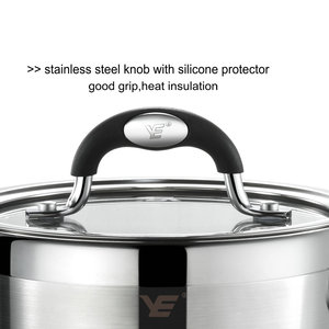 Casserole en acier inoxydable 18/10 de 26x15cm, 7,9 litres, pour soupes et bouillons, compatible induction, fond en cuivre, qualité alimentaire - Product Image 2