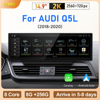 Autoradio Android 14,9 pouces 2560*720 avec DSP, Mirror Link, lecteur multimédia pour AUDI Q5L (2018-2020), navigation GPS, autoradio stéréo