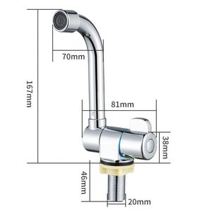 <span class=keywords><strong>Grifo</strong></span> para Fregadero de RV, Cromado Pulido, Giratorio, de Agua Fría, Compacto, Vertical, para Autocaravanas, Remolques, Yates, Motorhomes, JDA - Product Image 2