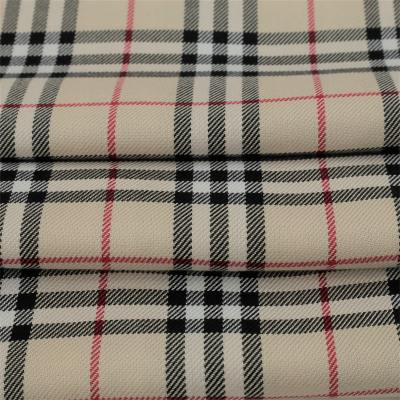 Wholesale 100% Bamboo Fiber Plaid Fabric Twill Checked Pattern Fabric for Uniform Shirts Dress Bags Lining