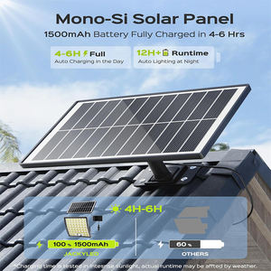 Nouvelle lampe murale de sécurité solaire à détecteur de mouvement, étanche IP66, lentille convexe, 50 % plus lumineuse, pour grange, porche, jardin, paysage extérieur - Product Image 2