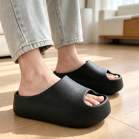 Nuove Ciabatte Estive da Donna con Suola Spessa in EVA, Aumento di Altezza, Punta Aperta, Ammortizzazione Effetto Nuvola, Ideali per Esterni e Moda