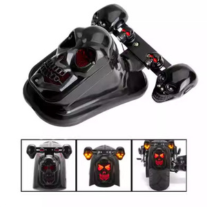 Accessoires de moto pour motos Cruiser, scooters, Big Turtle King, feux arrière rétro modifiés, clignotants en forme de crâne - Product Image 1