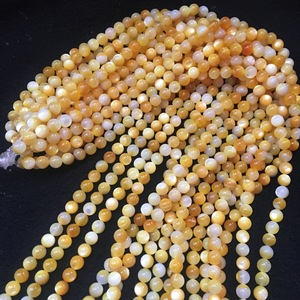 Frische Natürliche Gelbe Muschelknopf-Perlen Gelbe Perlenperlen Großhandel DIY - Product Image 6