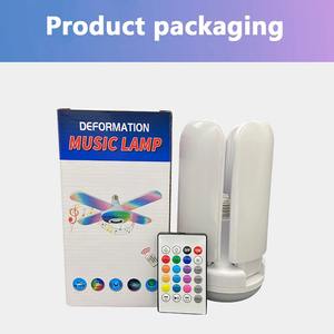Bombilla LED Inteligente con 4 Hojas, Lámpara Musical con Bluetooth, Control Remoto Plegable, Proyección de Luz Estrellada para Fiestas y Bodas - Product Image 6