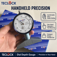 Indicateur de profondeur à aiguille Teclock DM-280, portée 10 mm, graduations métriques, jauge de mesure, précision pour pièces usinées