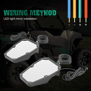 Barra de luces LED de 1.75 pulgadas y 2 pulgadas para montaje en riel de jaula de UTV con kit de cableado para actualización de vehículos utilitarios Polaris - Product Image 3