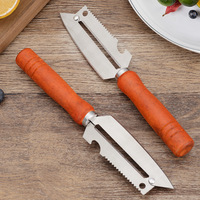 Logo personnalisable Outils de cuisine à domicile Couteau d'office en acier inoxydable Râpe à éplucher en acier au carbone et rabot à écailles de poisson