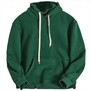 Sudadera con Capucha Roja para Hombre, Corte Regular, Color Sólido Informal, Forro Polar, Manga Larga, con Bolsillo, para Otoño - Product Image 3