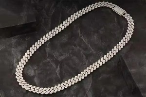 Collar de Cadena Cubana de Moissanita de Lujo con Eslabones Iced Out para Hombre y Mujer, Estilo Hip Hop, para Fiestas y Ocasiones Especiales - ¡Gran Venta! - Product Image 2