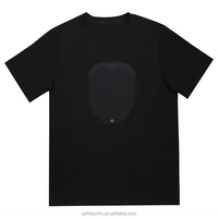 Nouveautés : T-shirt LED programmable clignotant en coton noir personnalisé pour Halloween, mariages, fêtes, promotion et publicité