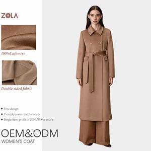 2025 Classique Femmes <span class=keywords><strong>Long</strong></span> Hiver <span class=keywords><strong>Trench</strong></span> Coat Respirant Cachemire Bouton Décoration - Product Image 1