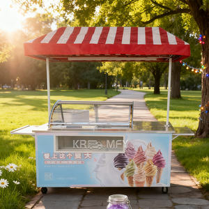 Tricycle mobile de nourriture en acier inoxydable 2025, nouveau design, pour l'extérieur, la rue, l'hôtel, chariot à glace - Product Image 6