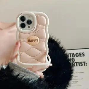 Casing ponsel silikon kartun gelombang lucu, casing iPhone 14 pro max 13 12 11 untuk Huawei mate 50 Pro nova 9 pro