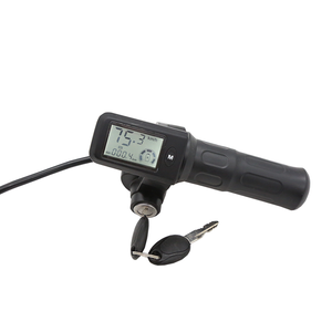 Manette d'Accélérateur à Gâchette ou Pouce pour Trottinette Électrique avec Affichage LED de Puissance, Poignées de <span class=keywords><strong>Guidon</strong></span>, Afficheur de Tension 36V 48V pour Vélo Électrique - Product Image 3
