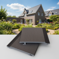 Panneau de bardage extérieur WPC anti-UV, longueur personnalisée, aspect bois, composite haute densité pour revêtement mural de maison de jardin, utilisation extérieure