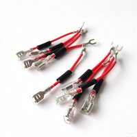 Kabel Jumper Merah Khusus Inti Tunggal dengan Terminal Spade & Lug Tipe U untuk Sambungan Sirkuit Peralatan Pendingin