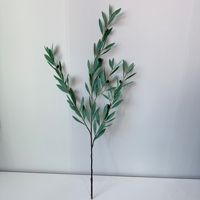 Branches d'olivier artificielles en plastique, tiges de verdure haute simulation pour Thanksgiving, mariage, remplissage de vase, imitation