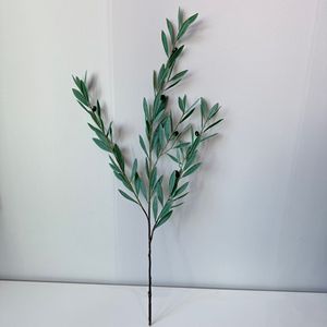 Branches d'olivier artificielles en plastique, tiges <span class=keywords><strong>de</strong></span> verdure haute simulation pour Thanksgiving, mariage, remplissage <span class=keywords><strong>de</strong></span> vase, imitation - Product Image 4