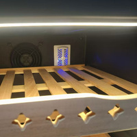 Humidor électrique de luxe en bois personnalisé de 70 L avec doublure en cèdre espagnol et contrôle de la température et de l'humidité