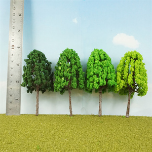 Modello ferrovia paesaggio 1:50 O scala alberi artificiali con polvere di albero verde - Product Image 2