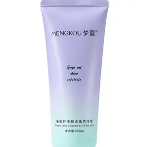 Label pribadi Mengkou pembersihan mendalam mengecilkan pori organik Niacinamide biji anggur membersihkan memutihkan Gel Eksfoliasi wajah